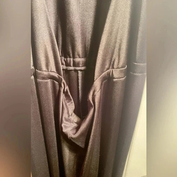 NWT Halton Heritage halter neck day 2 nite black straight leg stretch pantsuit 8 - Picture 4 of 5